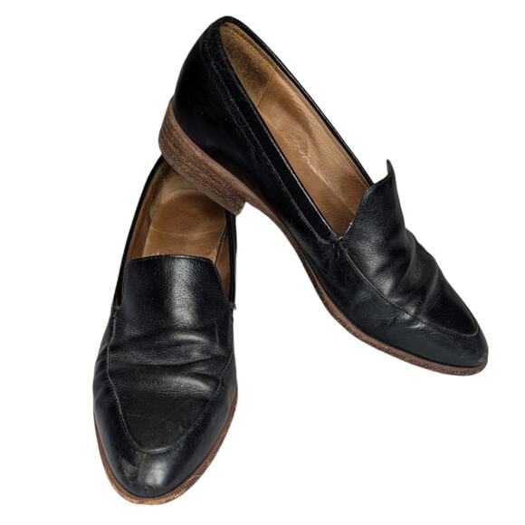 Madewell Frances Leather Slip-On Loafer in Black, Size 8.5 - Picture 3 of 11